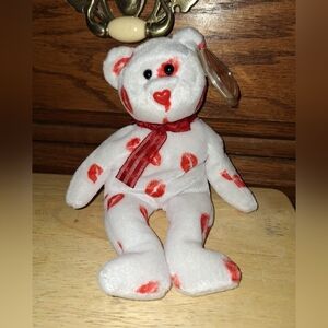 Vintage 2000 TY Beanie Baby Valentine's Day  Smooches Bear
